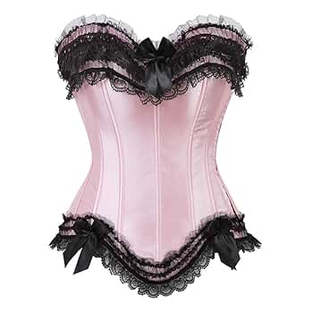 ICEGIA Women's Lace Up Boned Overbust Corset Bustier